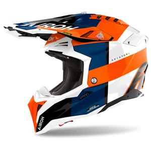 Crosshelm Airoh Aviator 3 Monarch glanzend oranje
