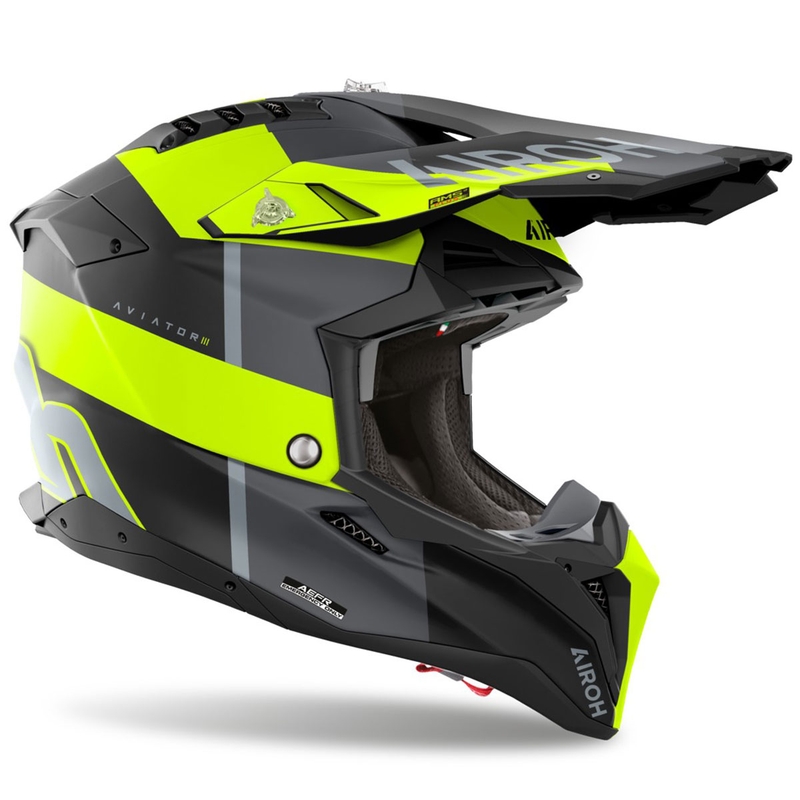 Airoh Aviator 3 Monarch crosshelm mat geel