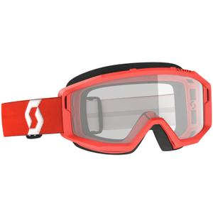 Motorcrossbril SCOTT Primal Clear rood-transparant