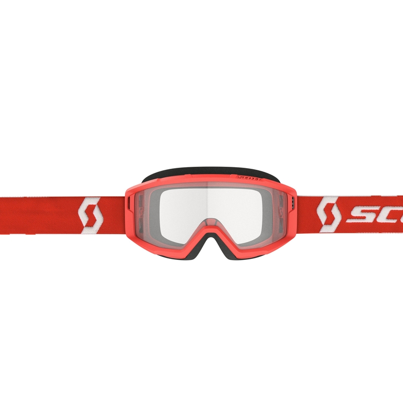 Motorcrossbril SCOTT Primal Clear rood-transparant