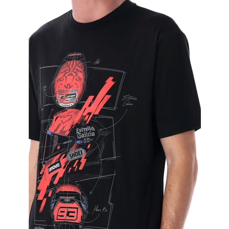 Ducati Marc Marquez T-shirt - helm MotoGP zwart-rood