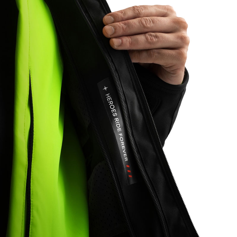 Rebelhorn Borg II motorjack zwart-grijs-fluogeel