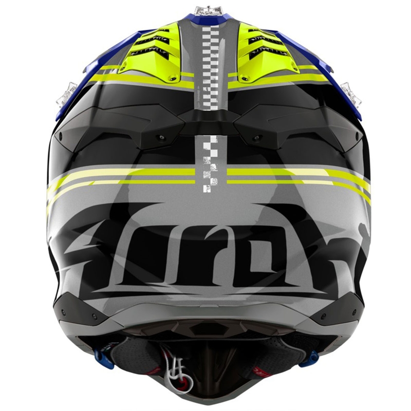Crosshelm Airoh Aviator 3 Hima blauw glanzend