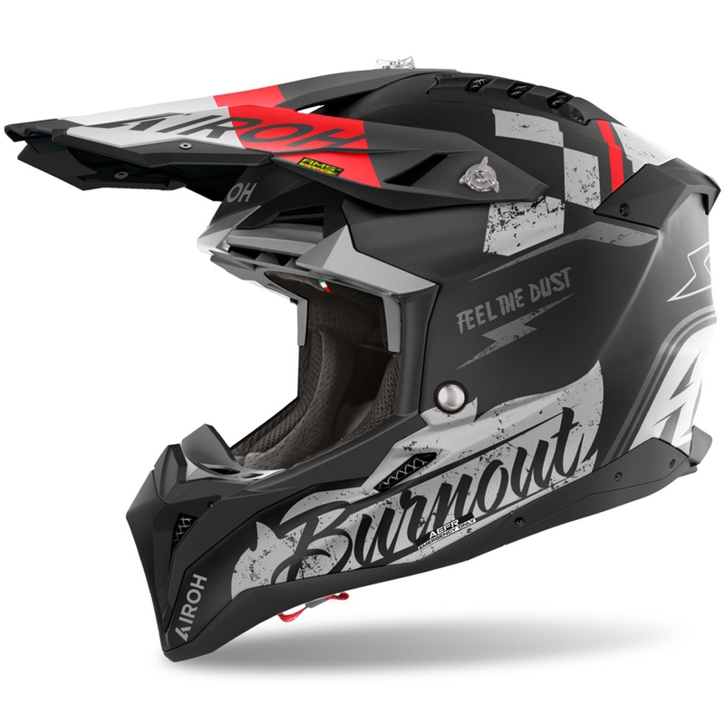 Airoh Aviator 3 Burnout crosshelm zwart mat