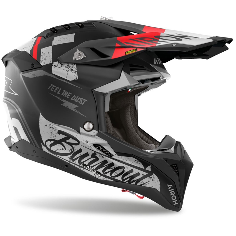 Airoh Aviator 3 Burnout crosshelm zwart mat
