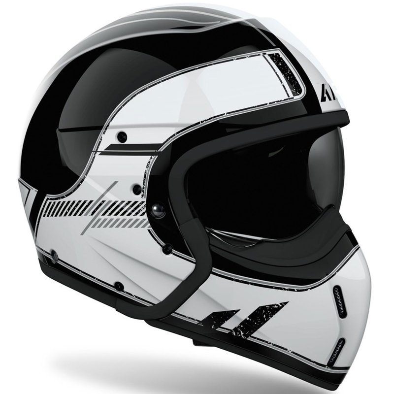 Modulaire motorhelm Airoh J110 Raster glanzend wit