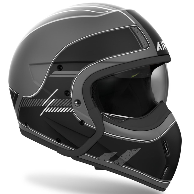 Modulaire motorhelm Airoh J110 Raster matzwart