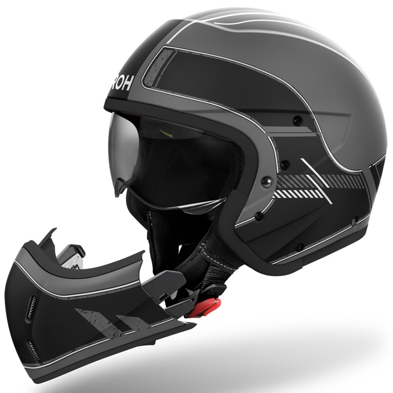 Modulaire motorhelm Airoh J110 Raster matzwart