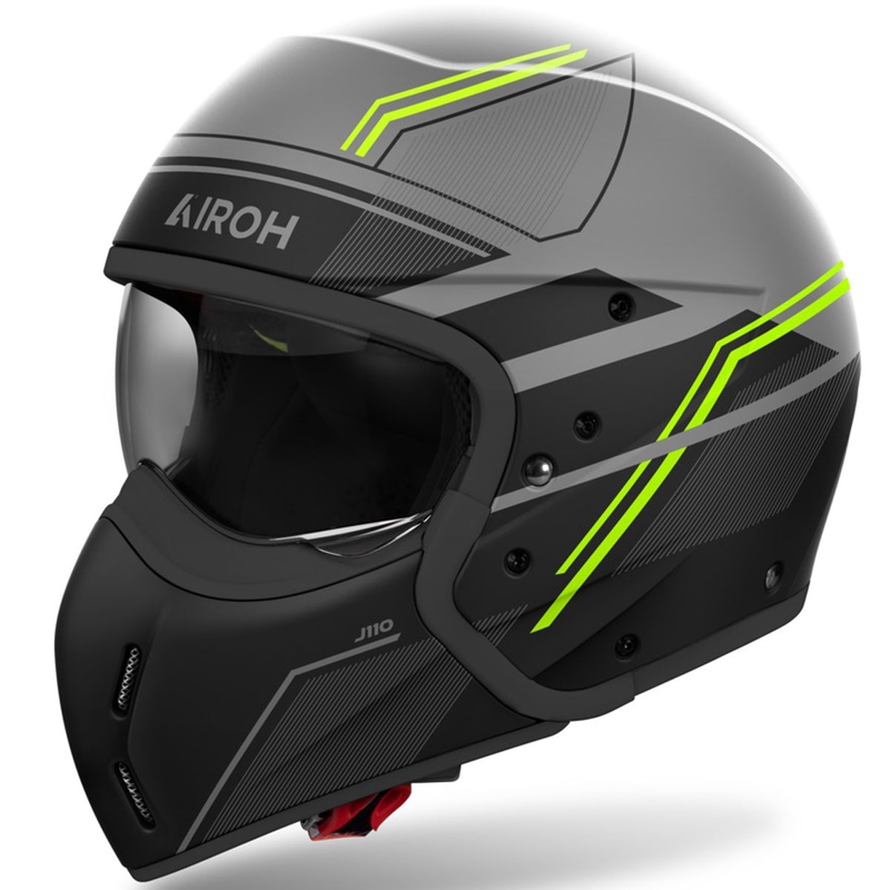 Modulaire motorhelm Airoh J110 Slim mat geel