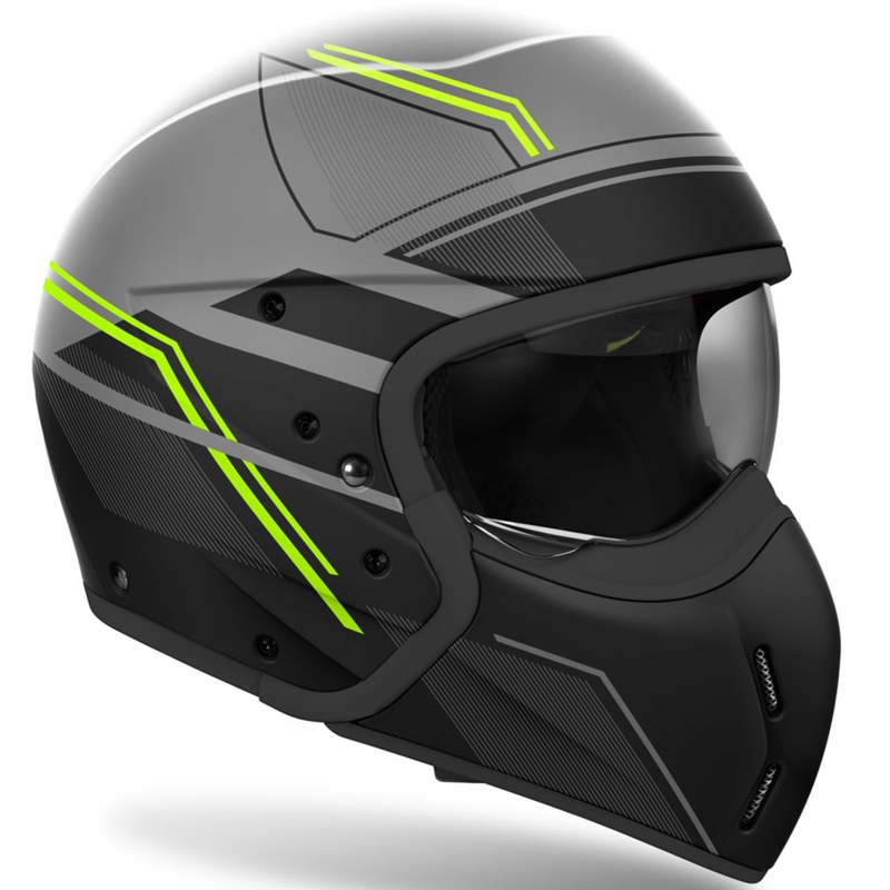 Modulaire motorhelm Airoh J110 Slim mat geel