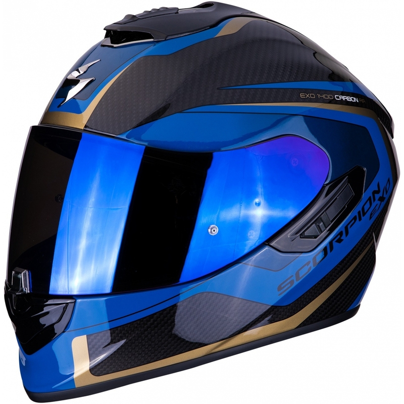 Integrální přilba Scorpion EXO-1400 Carbon Air Esprit černo-modrá