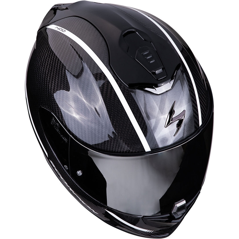 Integrální přilba Scorpion EXO-1400 Carbon Air Grand černo-bílá výprodej