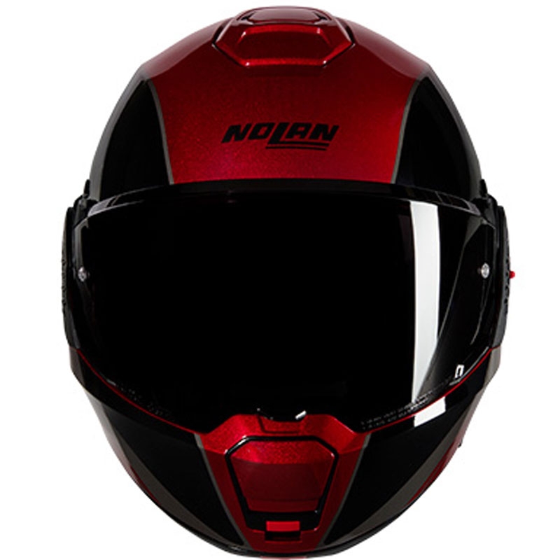 Opklapbare motorhelm Nolan N120-1 Verniciatura Speciale N-COM 344 zwart-rood