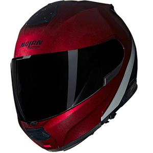Opklapbare motorhelm Nolan N100-6 Verniciatura Speciale N-COM 341 rood-zwart