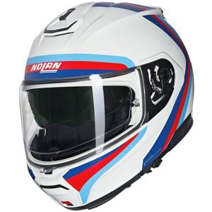 Opklapbare motorhelm Nolan N100-6 Assoluto N-COM 347 wit-rood-blauw