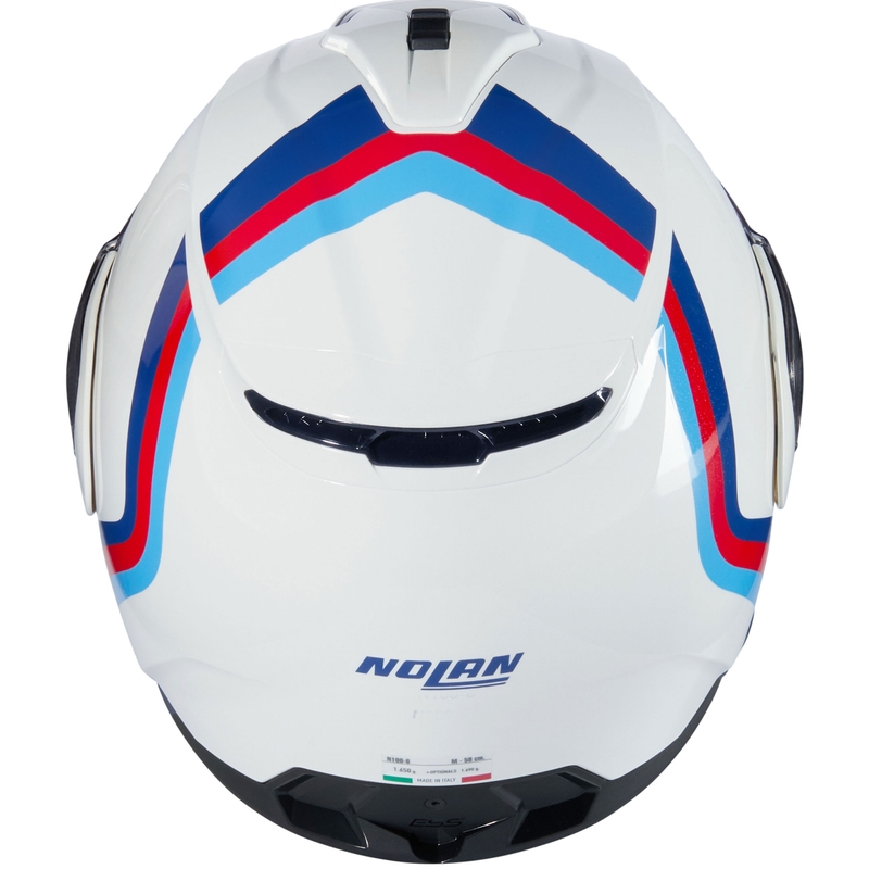 Opklapbare motorhelm Nolan N100-6 Assoluto N-COM 347 wit-rood-blauw