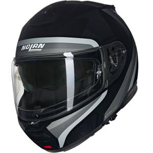 Opklapbare motorhelm Nolan N100-6 Assoluto N-COM 349 zwart-grijs