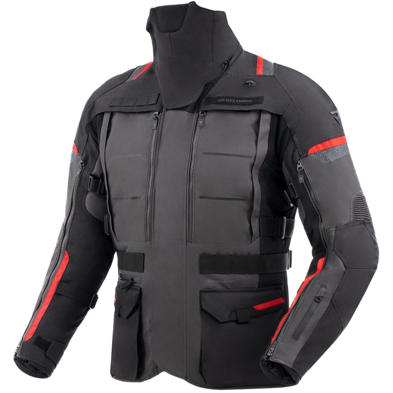 Rebelhorn Cubby V motorjack zwart-antraciet-rood