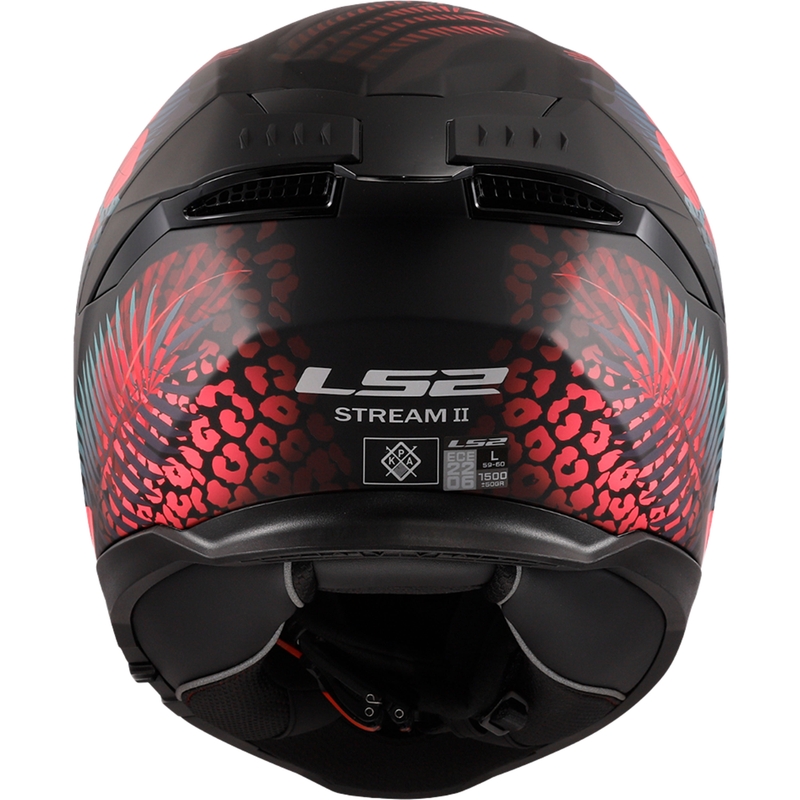 LS2 FF808 Stream II Jungle Zwart-Roze-Blauw Integrale Motorfietshelm