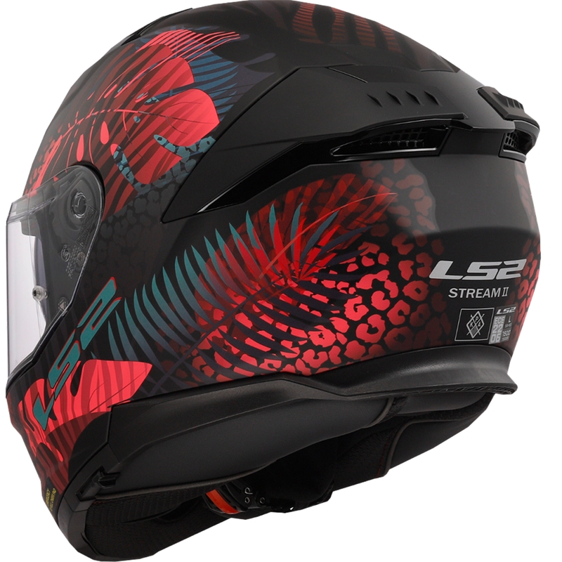 LS2 FF808 Stream II Jungle Zwart-Roze-Blauw Integrale Motorfietshelm