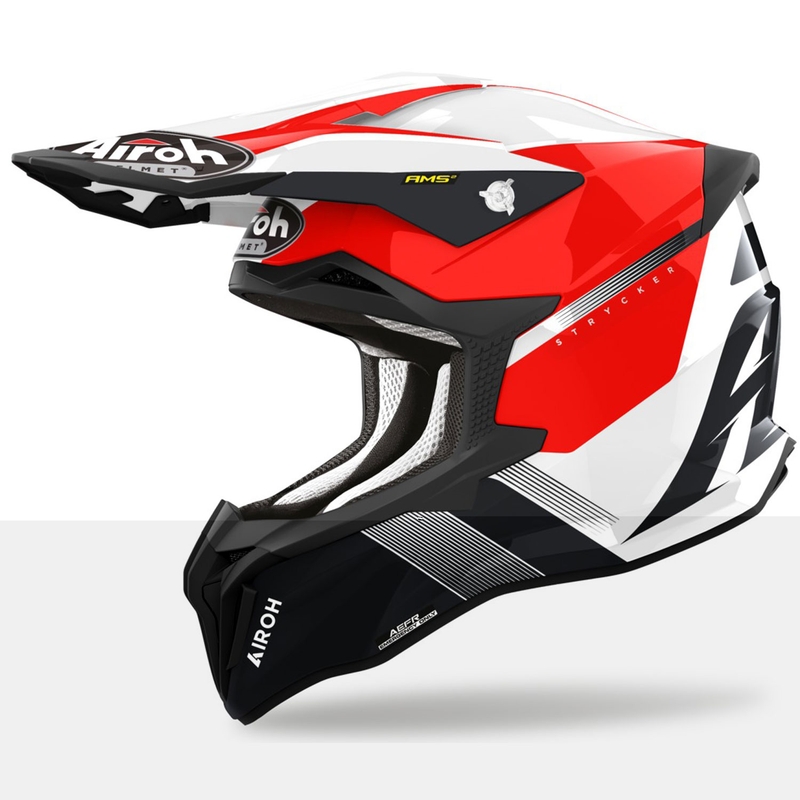 Airoh Strycker Blazer crosshelm rood in de aanbieding - II. kwaliteit