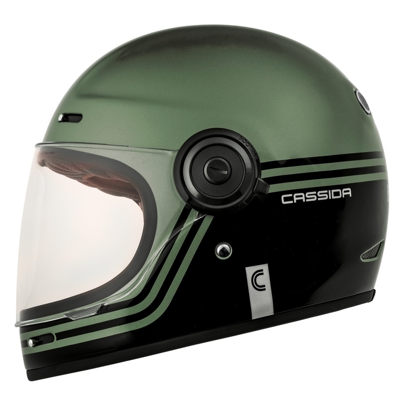 Cassida Fibre Super Hooligan integraal motorhelm zwart-groen aanbieding - II. kwaliteit