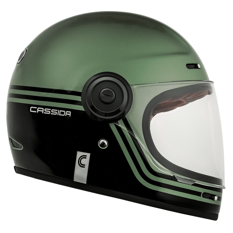 Cassida Fibre Super Hooligan integraal motorhelm zwart-groen aanbieding - II. kwaliteit