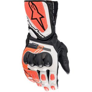 Alpinestars SP-8 motorhandschoenen wit-fluo rood-zwart