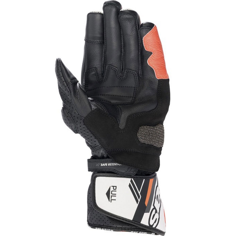 Alpinestars SP-8 motorhandschoenen wit-fluo rood-zwart