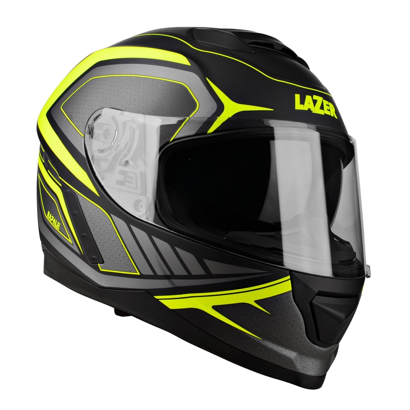 Integraal motorhelm Lazer Rafale Hexa zwart-fluo geel uitverkoop