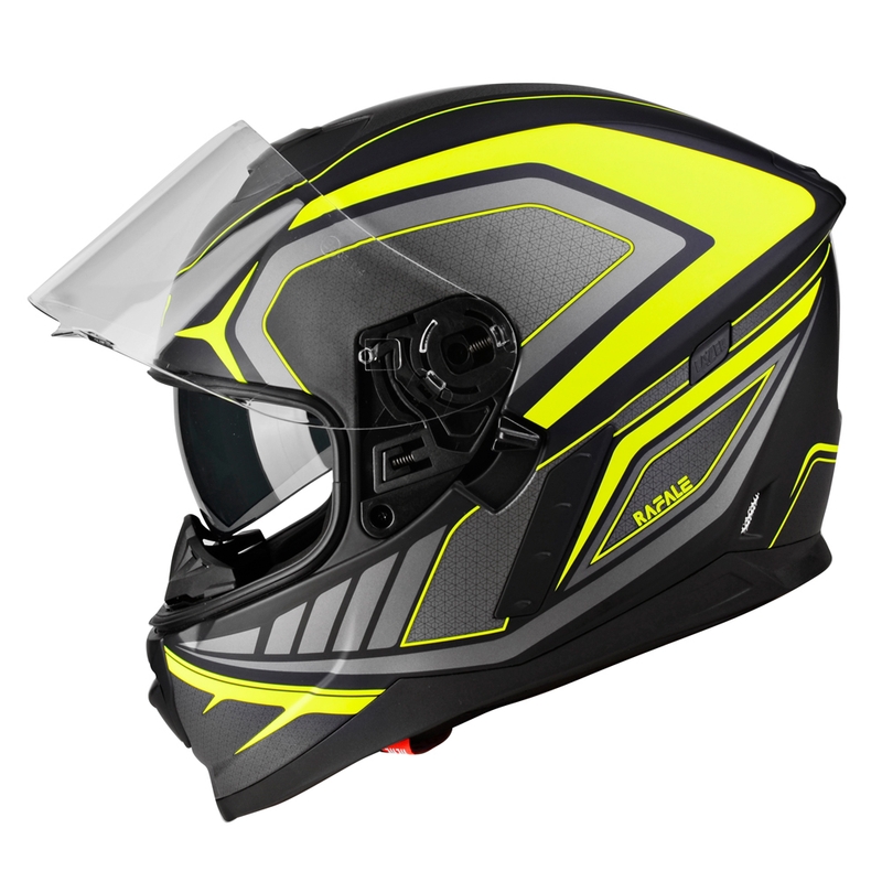 Integraal motorhelm Lazer Rafale Hexa zwart-fluo geel uitverkoop