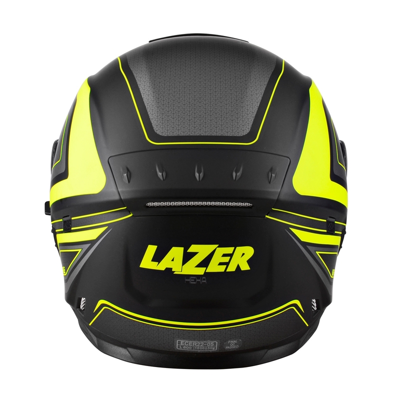 Integraal motorhelm Lazer Rafale Hexa zwart-fluo geel uitverkoop