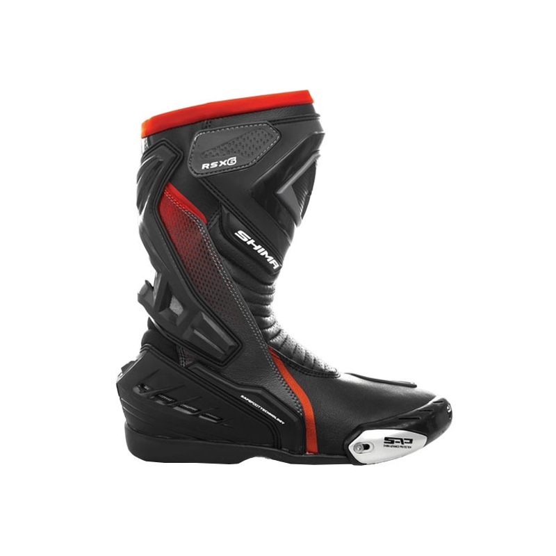 Shima RSX-6 motorlaarzen zwart-fluorrood