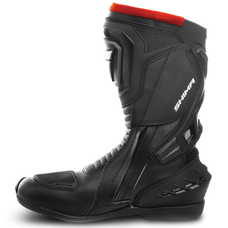 Shima RSX-6 motorlaarzen zwart-fluorrood
