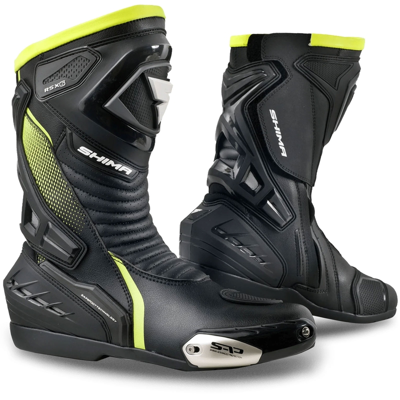 Shima RSX-6 motorlaarzen fluo geel
