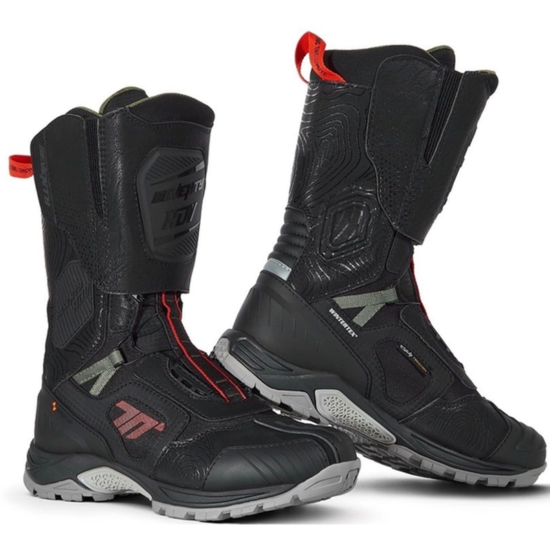 Motorlaarzen SEVENTY DEGREES SD-BA6 Stelvio High zwart-rood-groen