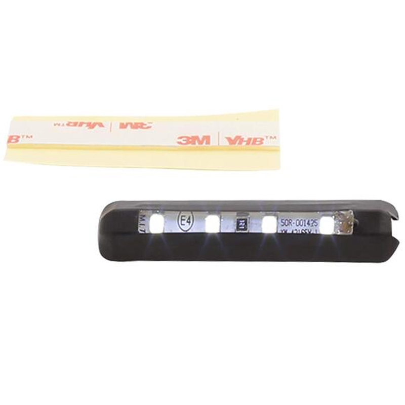 Kentekenverlichting Highsider Smart 4 LED's met zelfklevende folie, zwart