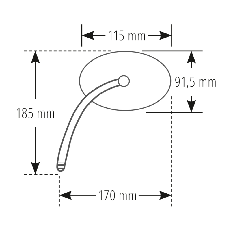 Highsider Smart Surface achteruitkijkspiegel links/rechts zwart