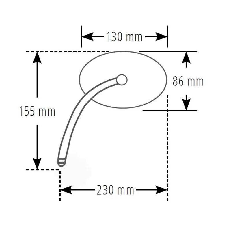 Achteruitkijkspiegel Highsider Smart Booster 2 links/rechts zwart