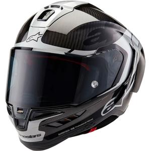 Alpinestars Supertech R-10 Element carbon integraal motorhelm zilver-zwart