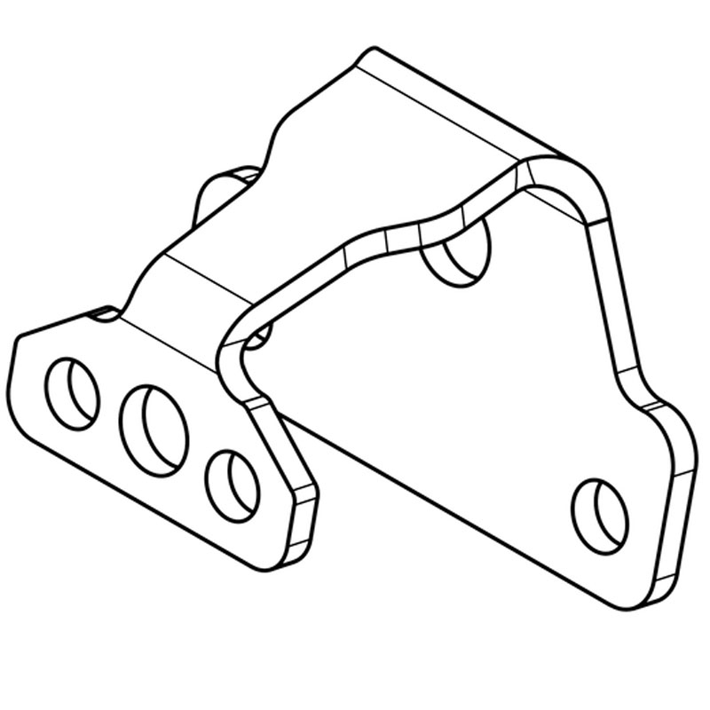 Kentekenplaatverlichtinghouder Highsider Pro S zwart
