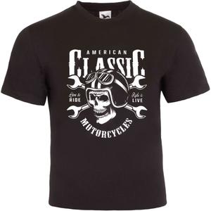 T-shirt RSA Amerikaanse klassieke motorfietsen zwart