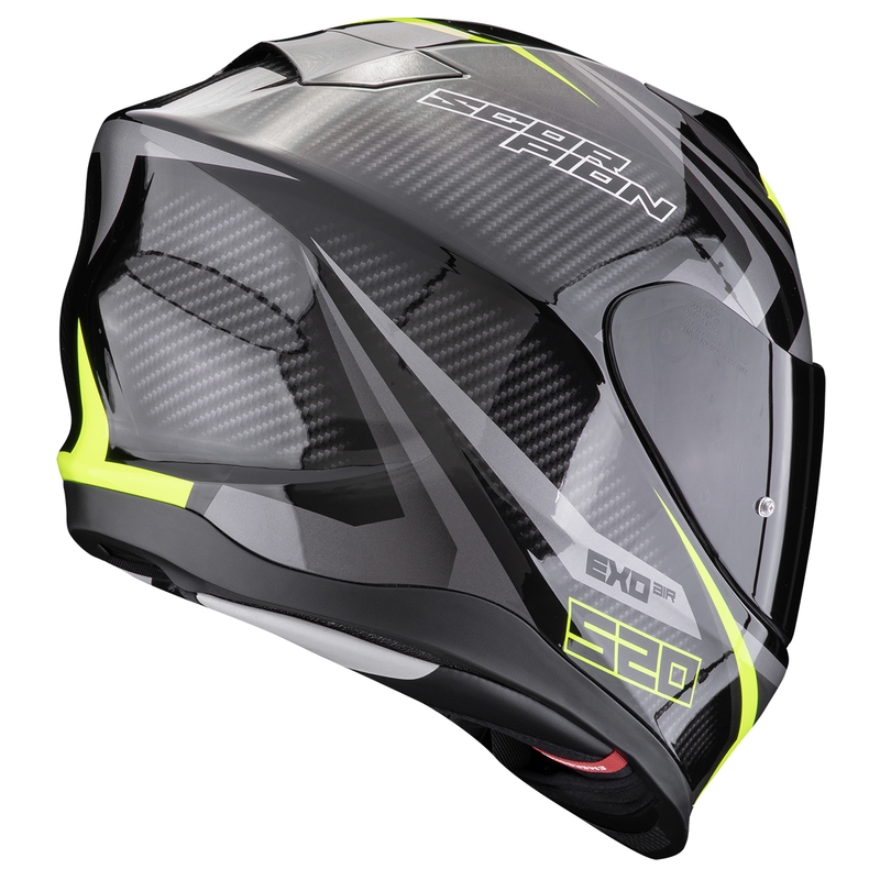 Scorpion EXO-520 EVO AIR TERRA integraal motorhelm zwart-zilver-fluo geel