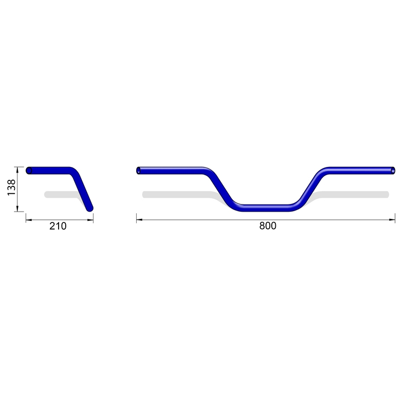 Motorfietsstuur Highsider Pro Touring L03 7/8 inch zwart