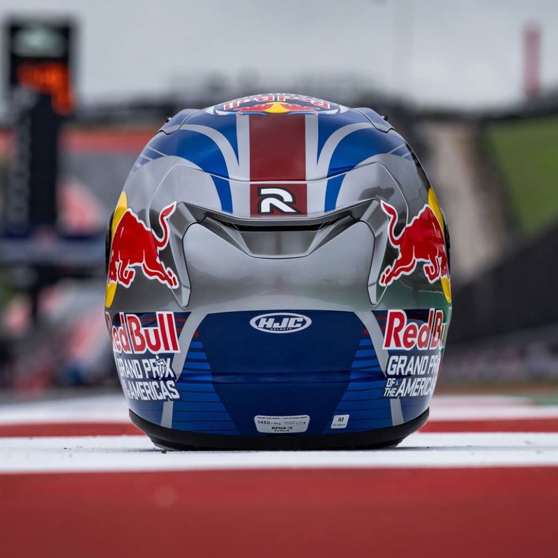 Integraal motorhelm HJC RPHA 12 Red Bull Austin GP II MC21 blauwgrijs
