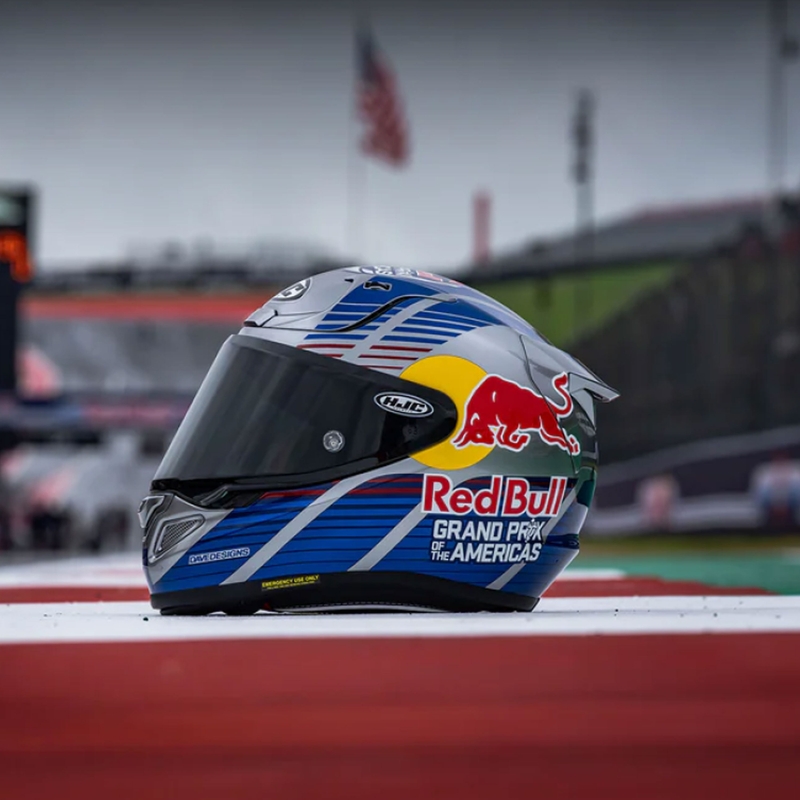 Integraal motorhelm HJC RPHA 12 Red Bull Austin GP II MC21 blauwgrijs