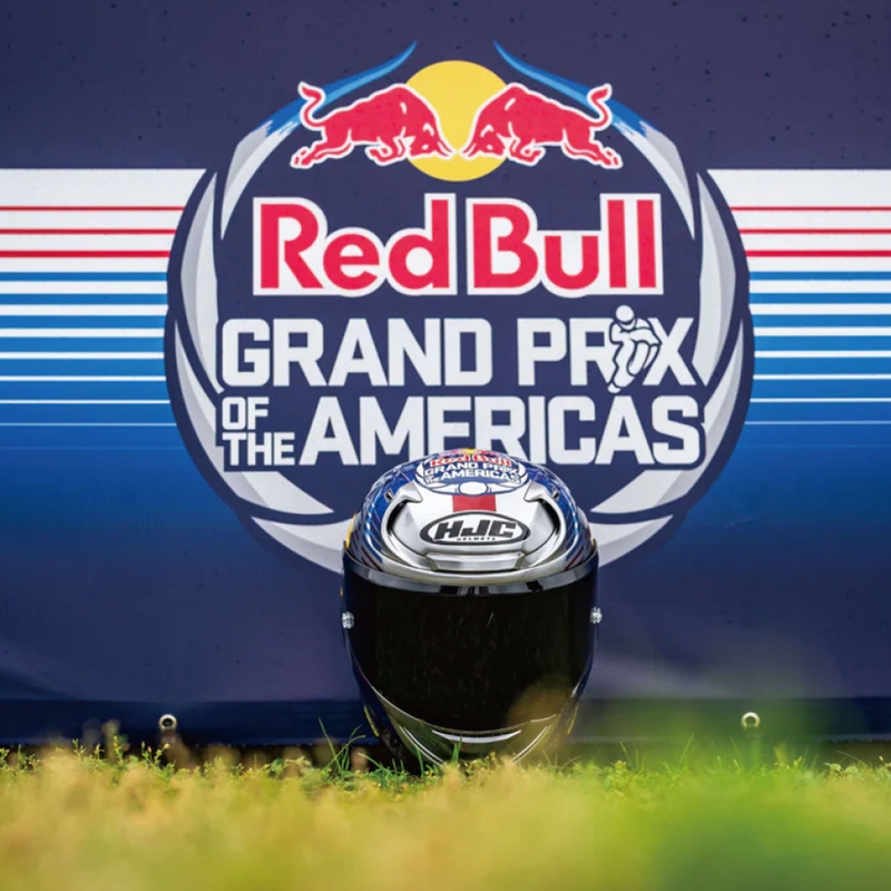 Integraal motorhelm HJC RPHA 12 Red Bull Austin GP II MC21 blauwgrijs
