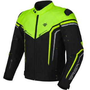 Motorjas RSA Compact 2 EVO zwart-grijs-fluogeel