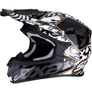 Motorcrosshelm Scorpion VX-21 Air Gnarly zwart-wit