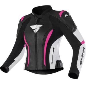 Shima Miura 2.0 zwart, wit en roze motorjack voor dames